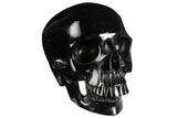 Realistic, Polished Black Obsidian Skull #150853-1